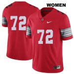 Women's NCAA Ohio State Buckeyes Tommy Togiai #72 College Stitched 2018 Spring Game No Name Authentic Nike Red Football Jersey NL20X28ZU